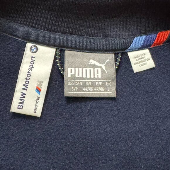 Puma BMW Motorsport Blue Fleece Jacket Size Small - Picture 3 of 7